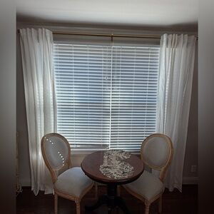 Threshold White Linen Drapes